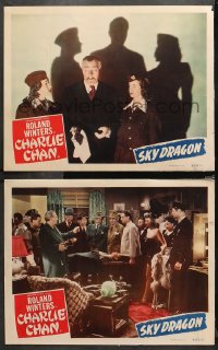 5t0774 SKY DRAGON 2 LCs 1949 Winters as Asian detective Charlie Chan with Mantan Moreland in one!