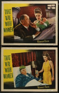 5t0778 THAT WAY WITH WOMEN 2 LCs 1947 sexy Martha Vickers & Sydney Greenstreet shushing + more!