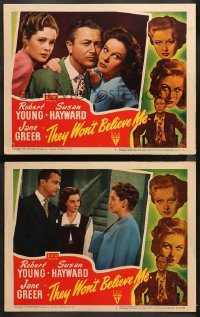 5t0780 THEY WON'T BELIEVE ME 2 LCs 1947 Susan Hayward with Robert Young & Jane Greer, Irving Pichel!