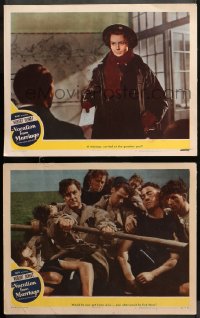 5t0787 VACATION FROM MARRIAGE 2 LCs 1945 Robert Donat on lifeboat, Deborah Kerr handing off letter!
