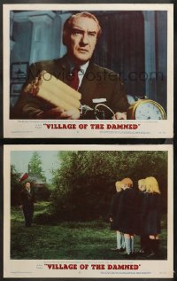 5t0790 VILLAGE OF THE DAMNED 2 LCs 1960 science-fiction's strangest story of the weird child-demons!