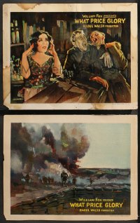 5t0791 WHAT PRICE GLORY 2 LCs 1926 different romantic art of Dolores Del Rio held by Edmund Lowe!