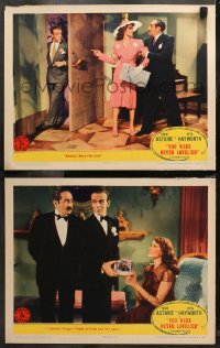 5t0799 YOU WERE NEVER LOVELIER 2 LCs 1942 great images of sexy Rita Hayworth & Fred Astaire, Menjou!