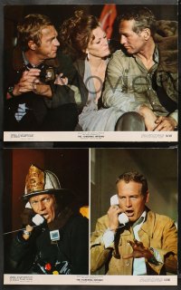 5t0325 TOWERING INFERNO 8 color 11x14 stills 1974 Fire Chief Steve McQueen & Paul Newman