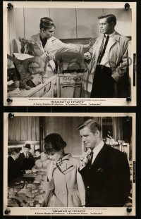 5t1430 BREAKFAST AT TIFFANY'S 4 8x10 stills 1961 great images of Audrey Hepburn, George Peppard!