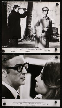 5t1393 FUNERAL IN BERLIN 5 from 7x9.75 to 8.25x9.25 stills 1967 Michael Caine as Harry Palmer, spies!