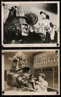 5t1449 INVISIBLE BOY 4 8x10 stills 1957 all four with great sci-fi images of Robby the Robot!