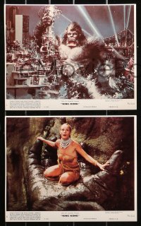 5t0849 KING KONG 8 8x10 mini LCs 1976 great images of sexy Jessica Lange & BIG Ape + Berkey artwork!