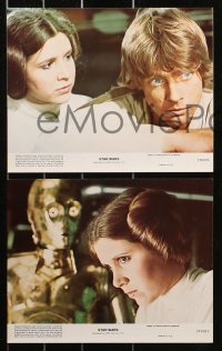 5t0861 STAR WARS 8 8x10 mini LCs 1977 A New Hope, Lucas classic epic, Luke, Leia, great images!