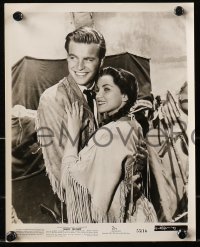 5t1597 WHITE FEATHER 2 8x10 stills 1955 great images of Robert Wagner & Native American Debra Paget!