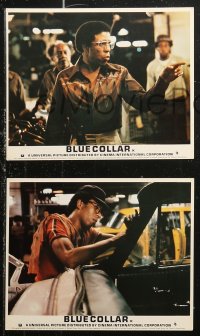 5t0948 BLUE COLLAR 3 color English FOH LCs 1978 great images of Richard Pryor, directed by Paul Schrader!