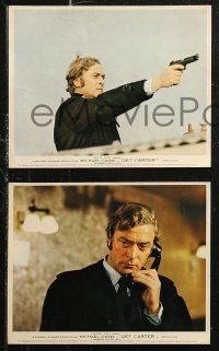 5t0943 GET CARTER 7 color English FOH LCs 1971 images of assassin Michael Caine, sexy Britt Ekland!