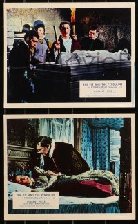 5t0947 PIT & THE PENDULUM 4 color English FOH LCs 1961 Edgar Allan Poe's greatest terror tale!