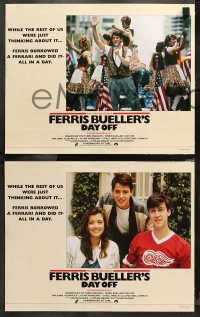 5t0119 FERRIS BUELLER'S DAY OFF 8 English LCs 1986 Matthew Broderick in John Hughes teen classic!