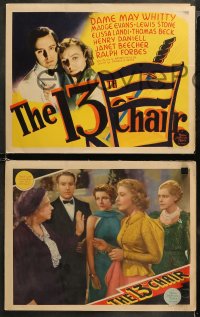 5t0015 13TH CHAIR 8 LCs 1937 Madge Evans, clairvoyant Dame May Whitty, ultra rare complete set!