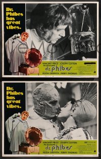 5t0020 ABOMINABLE DR. PHIBES 8 LCs 1971 Vincent Price says love means never having to say you're ugly!