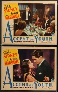 5t0023 ACCENT ON YOUTH 8 LCs 1935 Herbert Marshall, Sylvia Sidney, written by Samson Raphaelson!