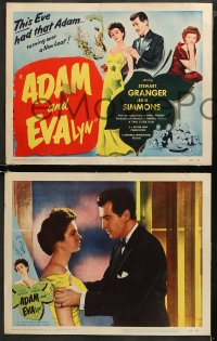 5t0025 ADAM & EVALYN 8 LCs 1950 images of Stewart Granger, sexy Jean Simmons, Helen Cherry!