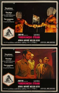 5t0034 ANDROMEDA STRAIN 8 int'l LCs 1971 Michael Crichton novel, Robert Wise directed, Arthur Hill