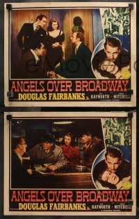 5t0570 ANGELS OVER BROADWAY 3 LCs 1940 Rita Hayworth, Douglas Fairbanks Jr. & Thomas Mitchell!