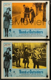 5t0045 BAND OF OUTSIDERS 8 LCs 1966 Jean-Luc Godard's Bande a Part, Anna Karina, Claude Brasseur