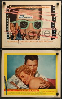 5t0052 BIG KNIFE 8 LCs 1955 Robert Aldrich, great images of movie star Jack Palance, Ida Lupino!