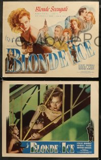 5t0056 BLONDE ICE 8 LCs 1948 blonde temptress could master a soul with warm kisses, rare & complete!