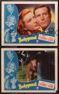 5t0454 BODYGUARD 5 LCs 1948 great images of Lawrence Tierney & Priscilla Lane, cool film noir!