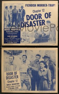 5t0518 BRICK BRADFORD 4 chapter 12 LCs 1947 Kane Richmond sci-fi serial, Door of Disaster!