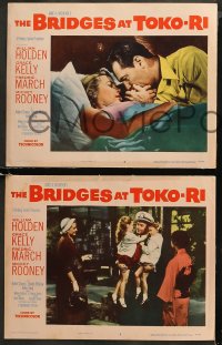 5t0062 BRIDGES AT TOKO-RI 8 LCs 1954 James Michener, Grace Kelly, William Holden, March, Rooney!