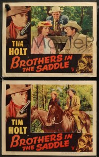5t0404 BROTHERS IN THE SADDLE 6 LCs 1948 pretty Virginia Cox with Richard Martin & Steve Brodie!