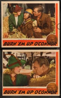 5t0456 BURN 'EM UP O'CONNOR 5 LCs 1939 Dennis O'Keefe in race car driving scenes & w/ Cecilia Parker!