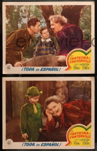 5t0368 CANTERVILLE GHOST 7 Spanish/US LCs 1944 Robert Young, Margaret O'Brien & Charles Laughton!