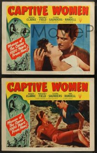 5t0068 CAPTIVE WOMEN 8 LCs 1952 futuristic sexy sci-fi 1,000 years after the atom bomb!