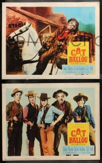 5t0407 CAT BALLOU 6 LCs 1965 sexy cowgirl Jane Fonda, Best Actor Lee Marvin, Michael Callan!