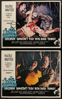 5t0079 CHILDREN SHOULDN'T PLAY WITH DEAD THINGS 8 LCs 1972 Clark cult classic, wacky zombies!