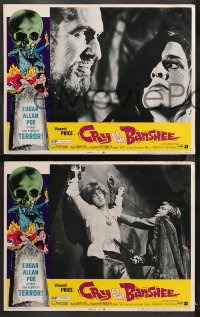 5t0370 CRY OF THE BANSHEE 7 LCs 1970 Edgar Allan Poe probes new depths of terror, Vincent Price!