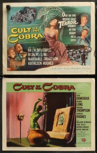 5t0089 CULT OF THE COBRA 8 LCs 1955 beauty Faith Domergue changed to a thing of TERROR, great images!