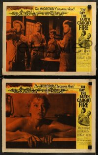 5t0413 DAY THE EARTH CAUGHT FIRE 6 LCs 1962 Val Guest sci-fi, c/u of doctor treating wounded men!