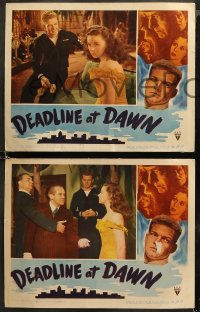 5t0592 DEADLINE AT DAWN 3 LCs 1946 Susan Hayward, Marvin Miller, Paul Lukas, Joseph Calleia & Cowan!