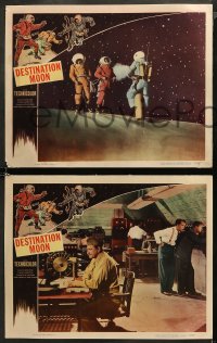 5t0594 DESTINATION MOON 3 LCs 1950 Robert A. Heinlein, Powers, Warner Anderson, John Archer & Wesson!