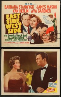 5t0108 EAST SIDE WEST SIDE 8 LCs 1951 Barbara Stanwyck, James Mason, Ava Gardner, Van Heflin