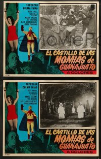 5t0111 EL CASTILLO DE LAS MOMIAS DE GUANAJUATO 8 Spanish/US LCs 1973 Mexican horror!