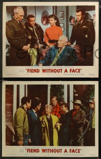 5t0604 FIEND WITHOUT A FACE 3 LCs 1958 Marshall Thompson, English sci-fi horror!