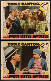5t0528 FORTY LITTLE MOTHERS 4 LCs 1940 Eddie Cantor is irresistible to pretty ladies, Hirschfeld art!