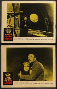 5t0126 FROM THE EARTH TO THE MOON 8 LCs 1958 Jules Verne classic, Joseph Cotten, George Sanders!