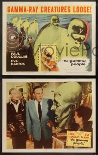5t0130 GAMMA PEOPLE 8 LCs 1956 G-gun paralyzes nation, w/ great tc image of hypnotized Gamma people!