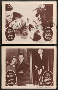 5t0529 GILDA/PLATINUM BLONDE 4 LCs 1950 all great portraits of sexy Jean Harlow & Rita Hayworth!