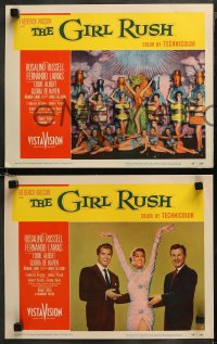 5t0133 GIRL RUSH 8 LCs 1955 great images of Rosalind Russell, Lamas, Albert, De Haven, Las Vegas!