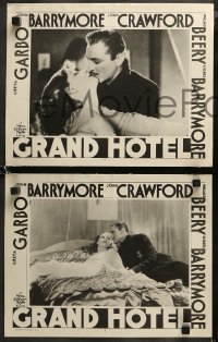 5t0422 GRAND HOTEL 6 LCs R1950s Garbo, John & Lionel Barrymore, Crawford, Beery, different!